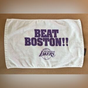 NBA Los Angeles Lakers Beat Boston!! Celtics 11”x17” White Rally Towel - New